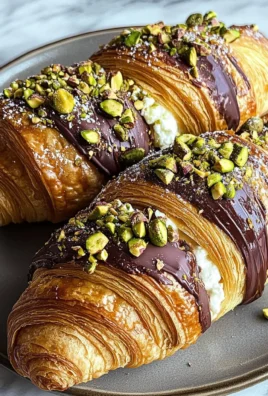 Chocolate Pistachio Croissants with Ricotta