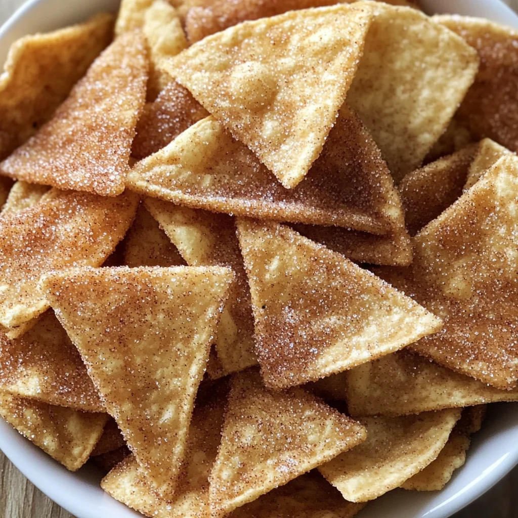 Cinnamon Sugar Tortilla Chips (Oven Baked)