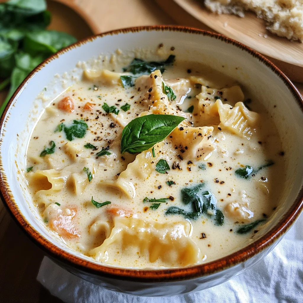 Creamy Chicken Lasagna Soup