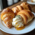 Decadent Croissants with Whipped Ricotta and Caramelized Honey