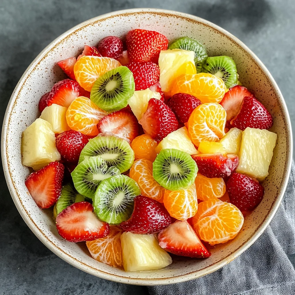 Delicious Easter Fruit Salad with Peach Pie Filling