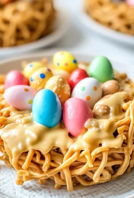 Easter Egg Peanut Butter Haystacks