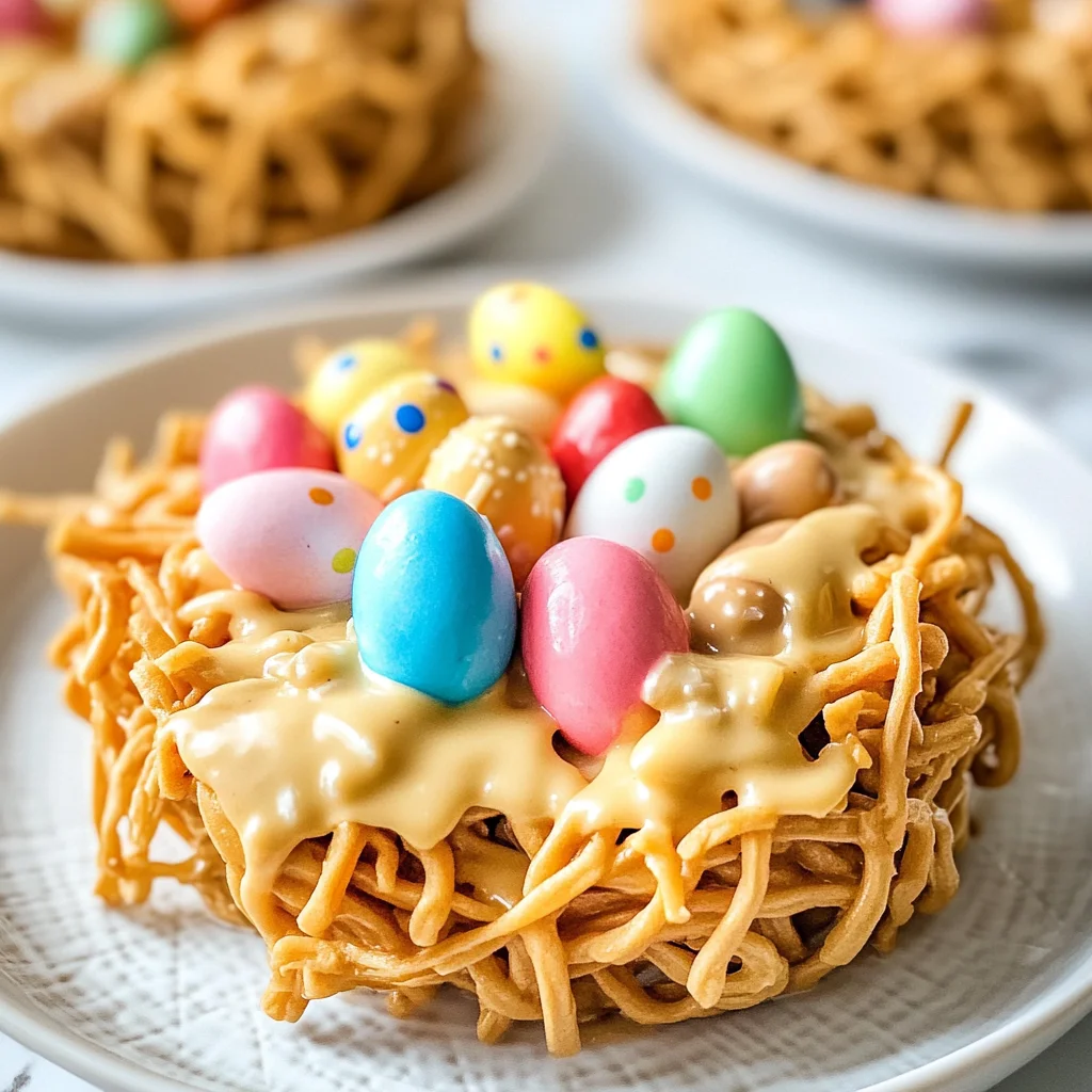 Easter Egg Peanut Butter Haystacks