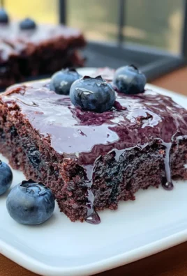 Glazed Blueberry Brownies