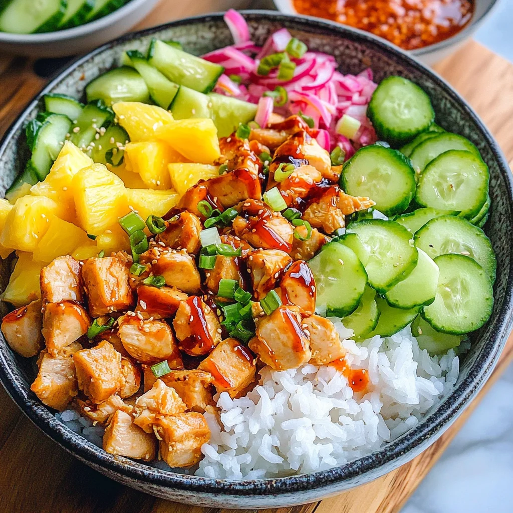 Hawaiian Inspired Chicken Poke Bowl That's Bursting with Flavor