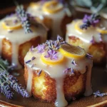 Mini Lemon Cakes With Lavender Glaze