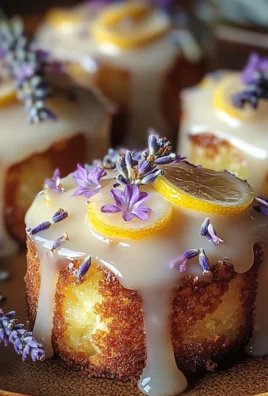 Mini Lemon Cakes With Lavender Glaze