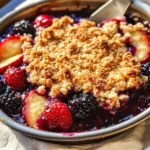 Mixed Fruit and Basil Crisp