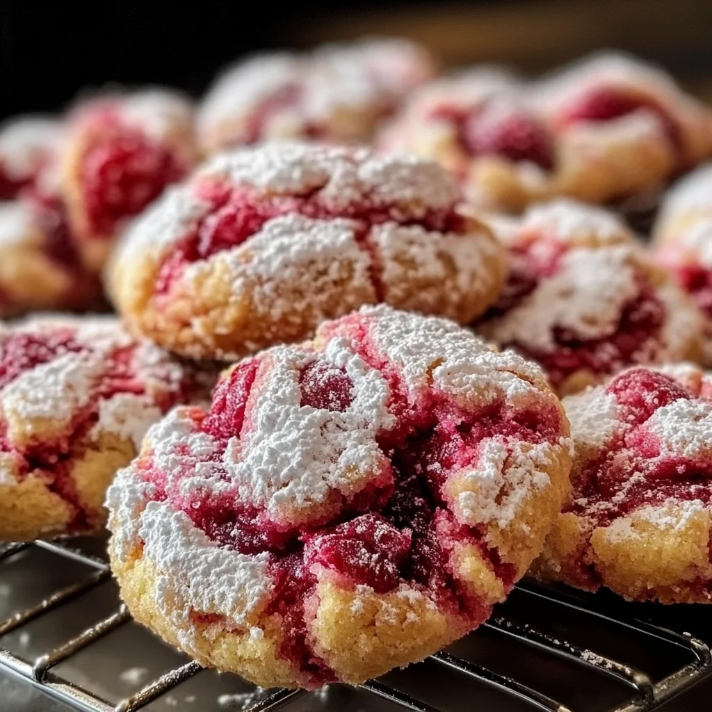 Raspberry Crinkle Cookies – Soft, Chewy & Beautiful!