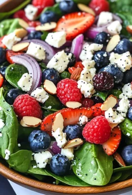 Spinach Berry Salad with Sweet Poppy Seed Dressing