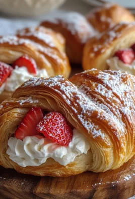 Strawberry Cream Stuffed Croissants