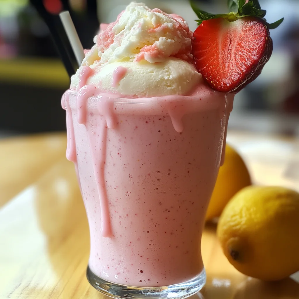 Strawberry Frosted Lemonade.