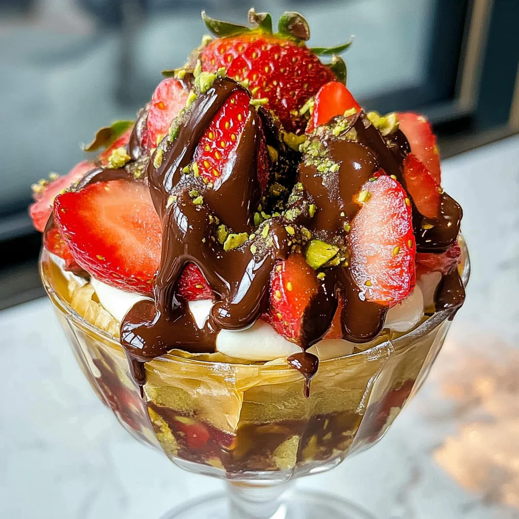 Viral Dubai Chocolate Strawberry Cup