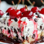 Cherry Chocolate Chip Poke Cake