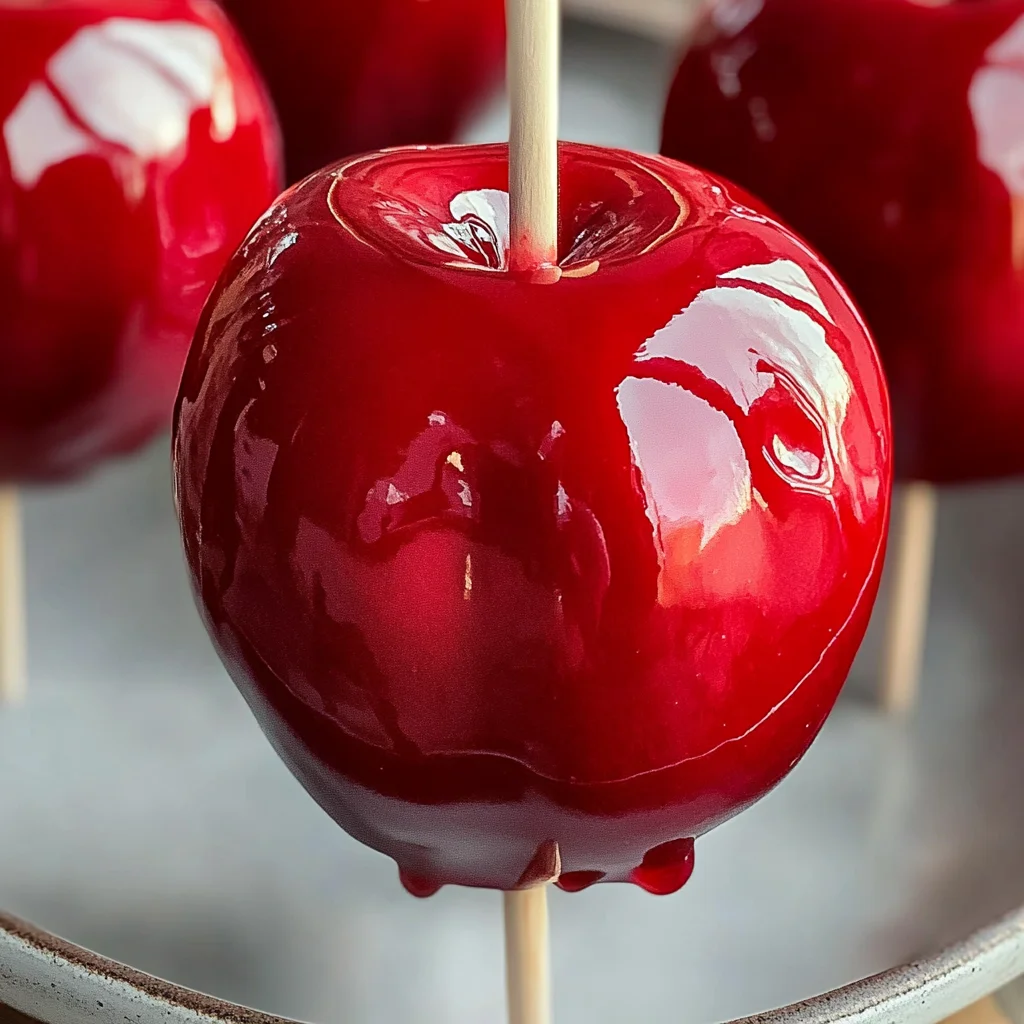 Classic Red Candy Apples: Old-Fashioned Fair Treat!