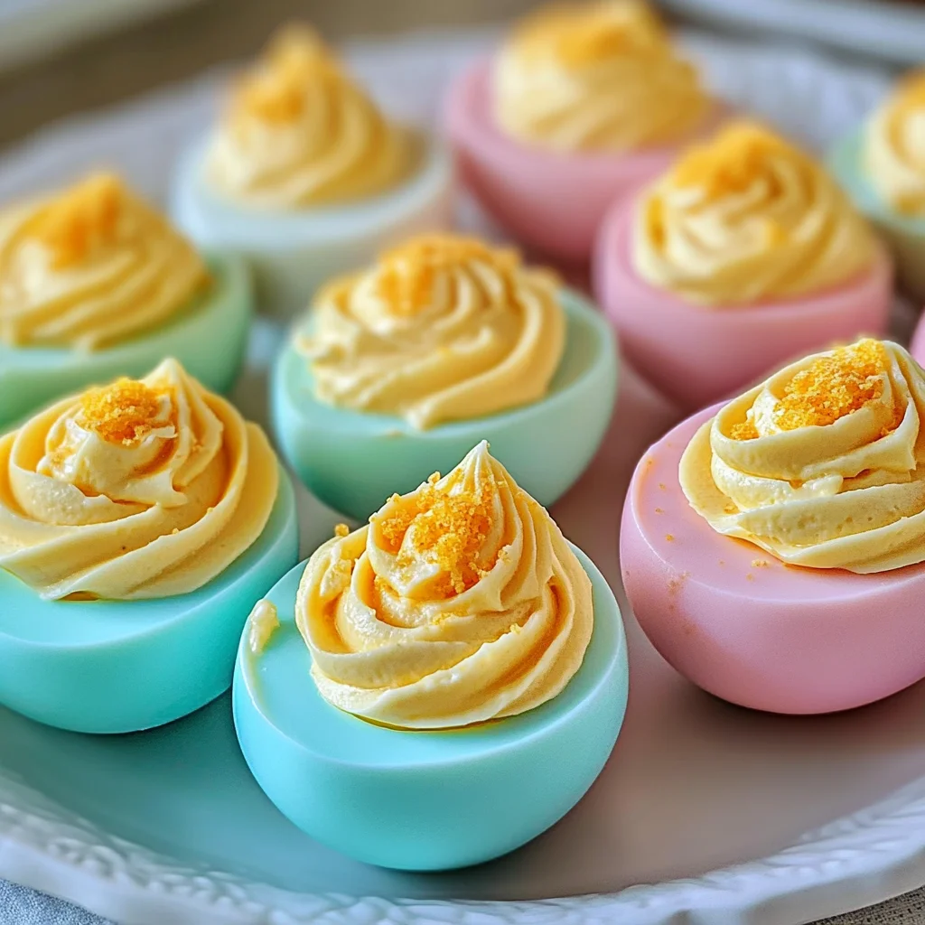 Colored Easter Deviled Eggs