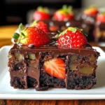 Decadent Dubai Chocolate Strawberry Brownies Recipe Unveiled