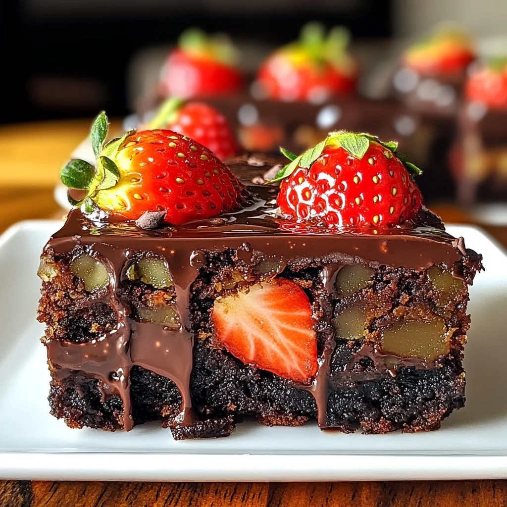 Decadent Dubai Chocolate Strawberry Brownies Recipe Unveiled