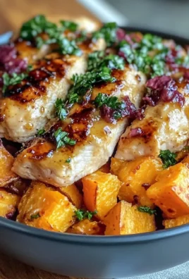 Easy Maple Dijon Chicken Bowl Recipe with Sweet Potatoes for Cozy Fall Dinner