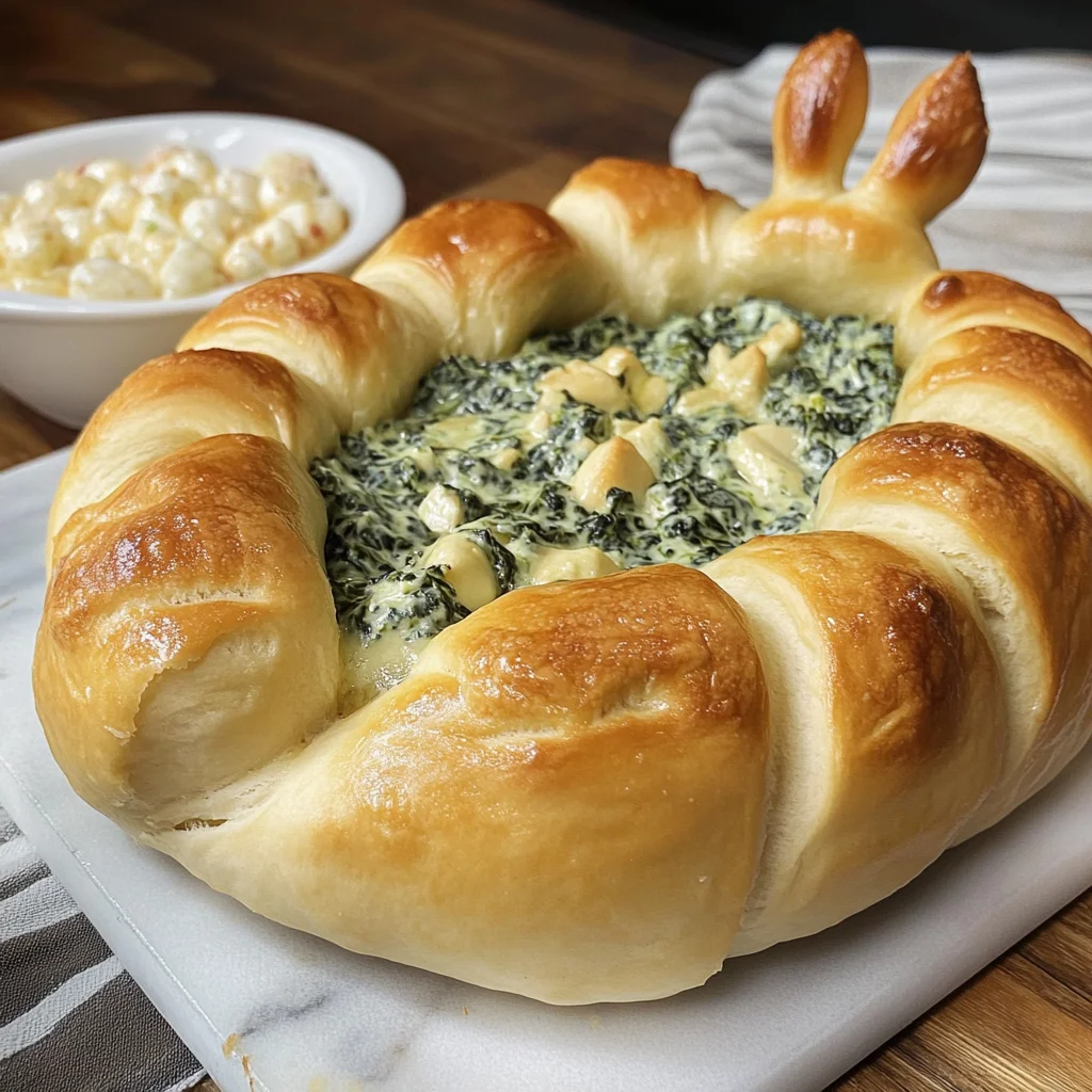 Festive Easter Bunny Spinach Dip