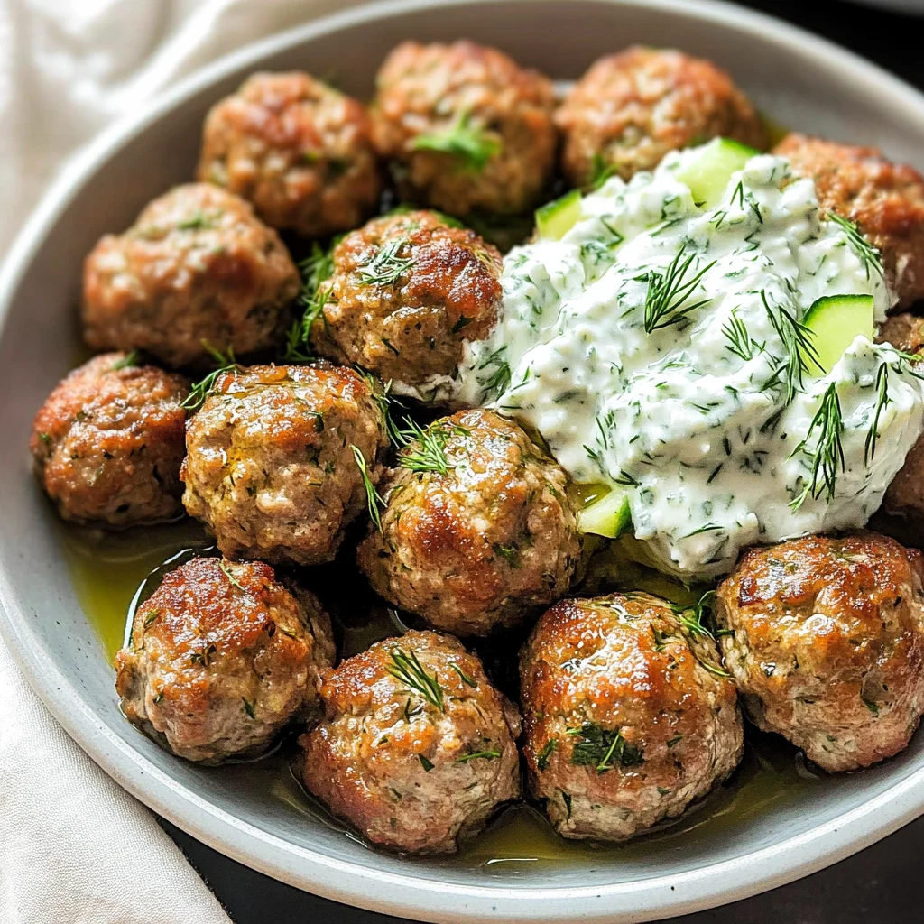 Greek Meatballs with Tzatziki Sauce