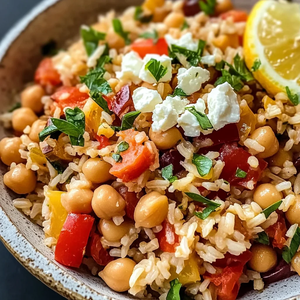 Healthy Mediterranean Rice and Beans