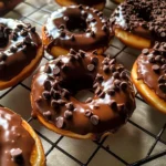Homemade Baked Frosted Chocolate Donuts