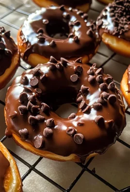 Homemade Baked Frosted Chocolate Donuts