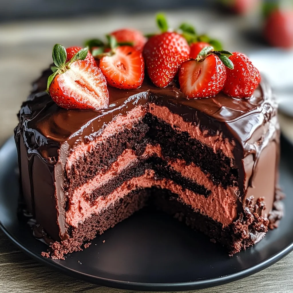 Indulgent Strawberry Chocolate Shell Cake That Wows Every Time