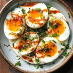 Jammy Eggs with Chili Butter and Garlic Yogurt