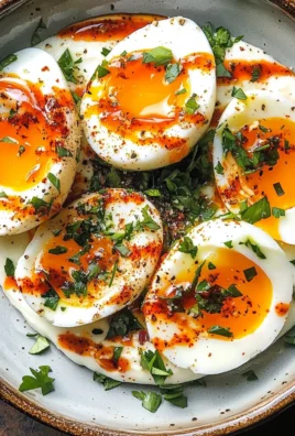 Jammy Eggs with Chili Butter and Garlic Yogurt