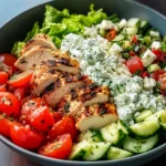 Juicy Mediterranean Chicken Bowl with Rice