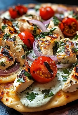 Juicy Tzatziki Chicken Veggie Naan Pizza for Easy Weeknight Dinners