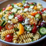 Mediterranean Pasta Salad: Fresh, Tangy, and Irresistibly Crisp!
