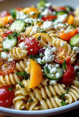Mediterranean Pasta Salad: Fresh, Tangy, and Irresistibly Crisp!