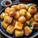 Oven Fried Halloumi Bites with Hot Honey