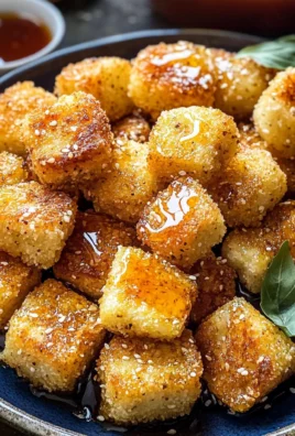 Oven Fried Halloumi Bites with Hot Honey