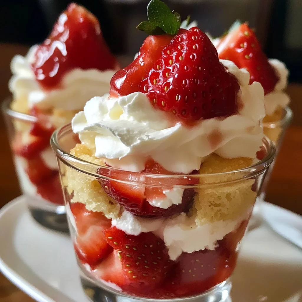 Quick Strawberry Shortcake Cups