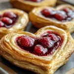 Raspberry Heart Danishes