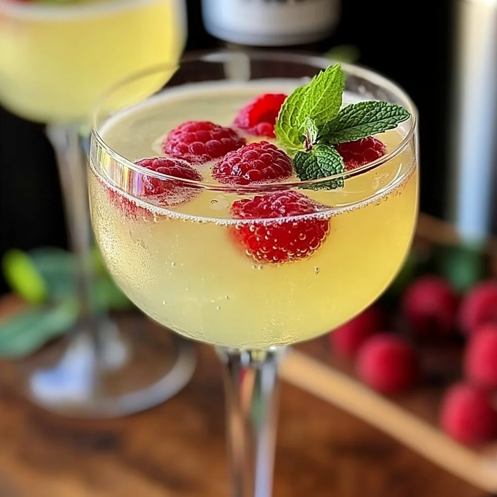 Sparkling Raspberry-Limoncello Cocktail