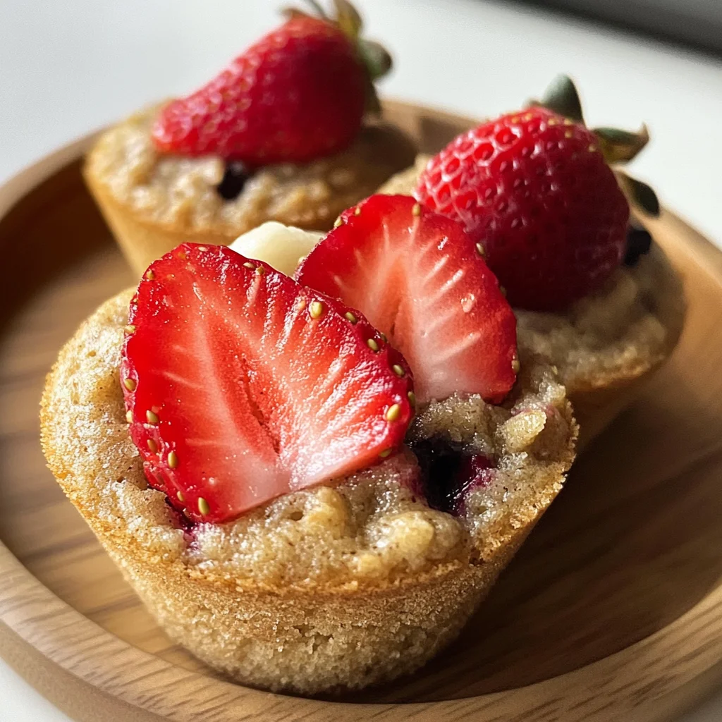 Strawberry Banana Oatmeal Muffins