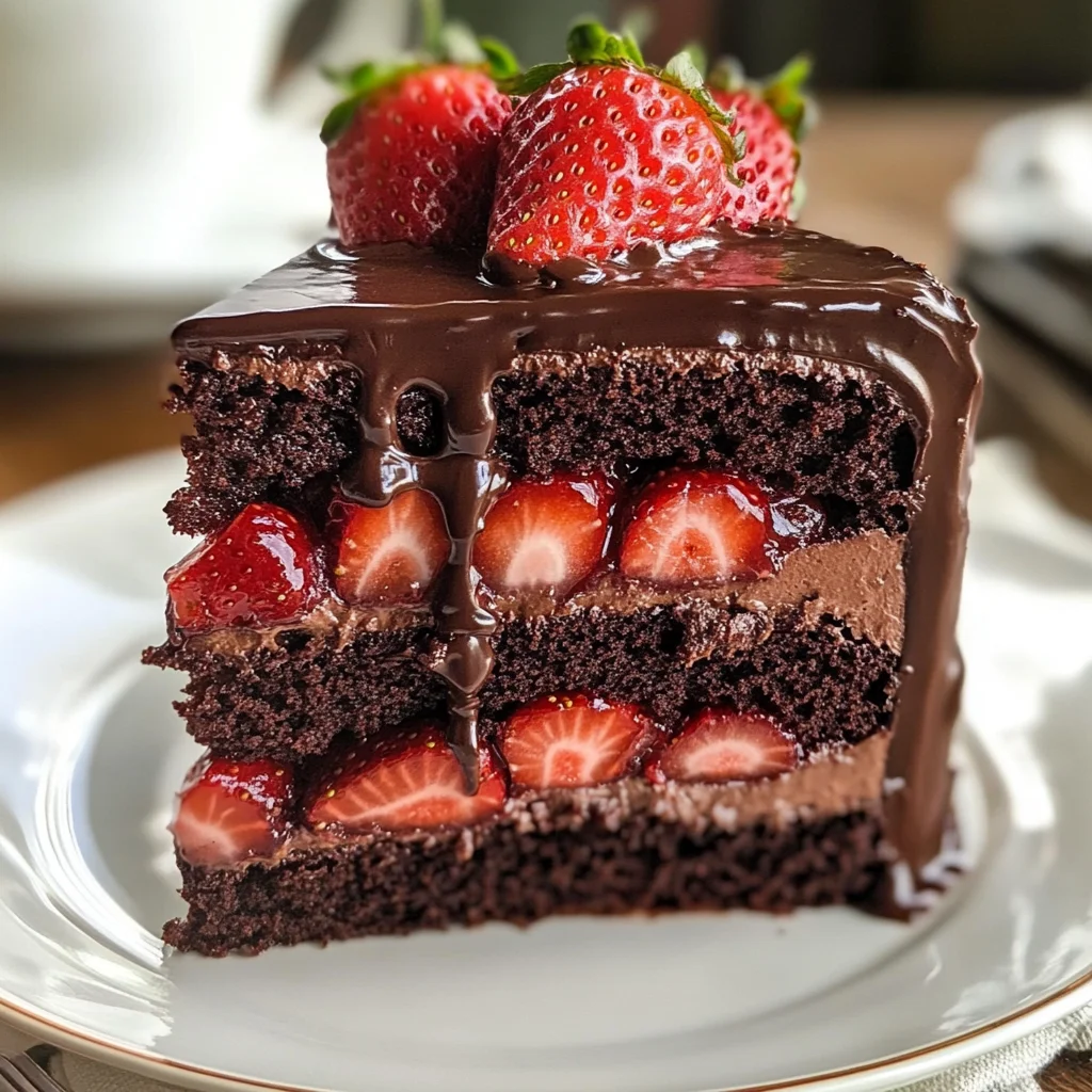 Strawberry Chocolate Cake – A Luscious, Decadent Treat
