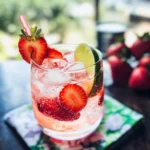 Strawberry Rose Gin Fizz