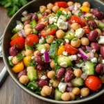 Zesty Bean Salad with Feta - Homefoodkitchen