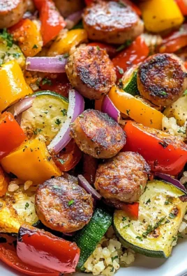 10 Minute Air Fryer Chicken Sausage and Veggies