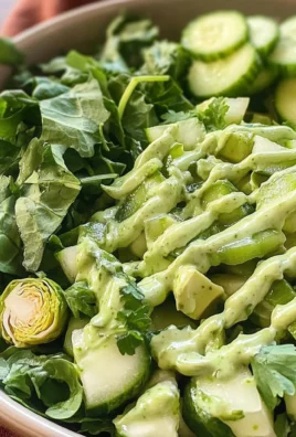 Big Green Salad With Green Dressing