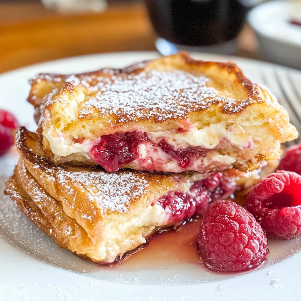 Brioche French Toast with Creamy Raspberry Cheesecake