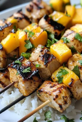 Chili-lime Mango Chicken Skewers