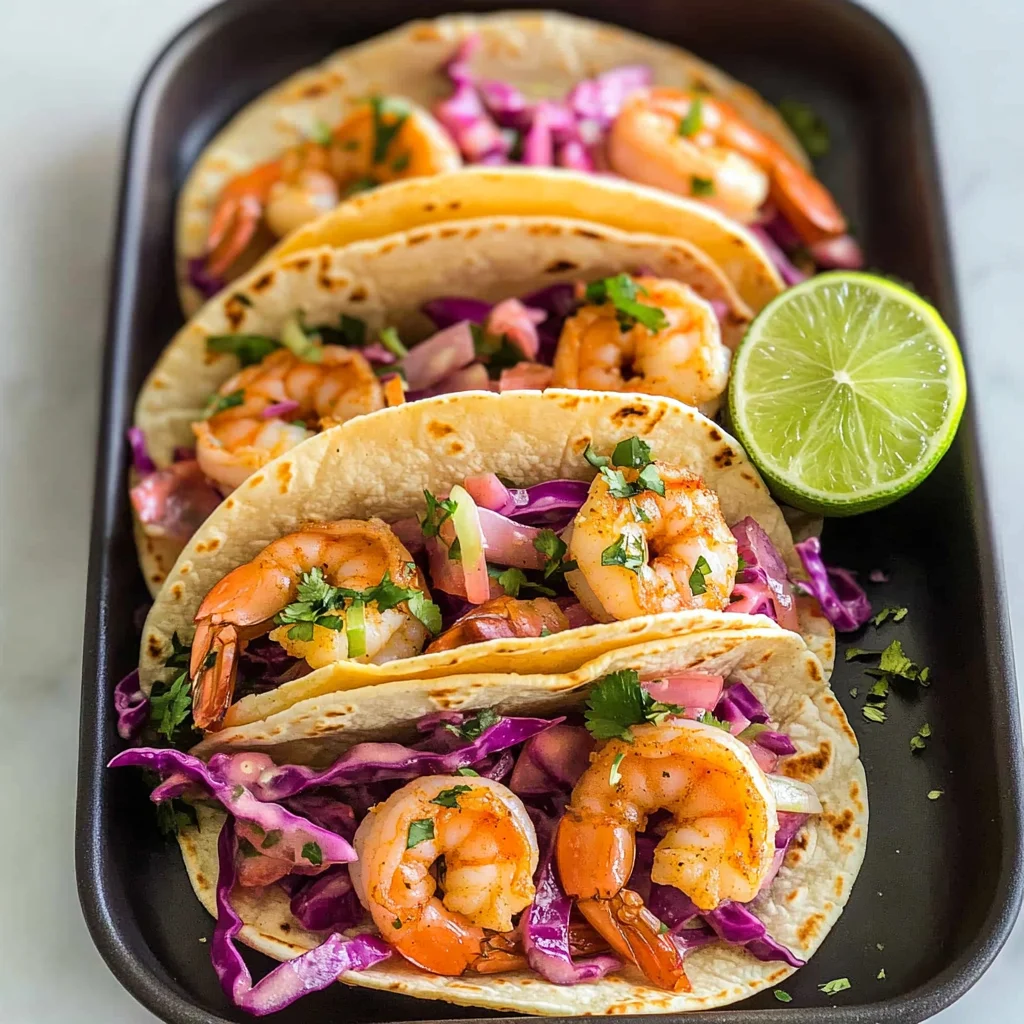 Chili Lime Shrimp Tacos With Cabbage Slaw