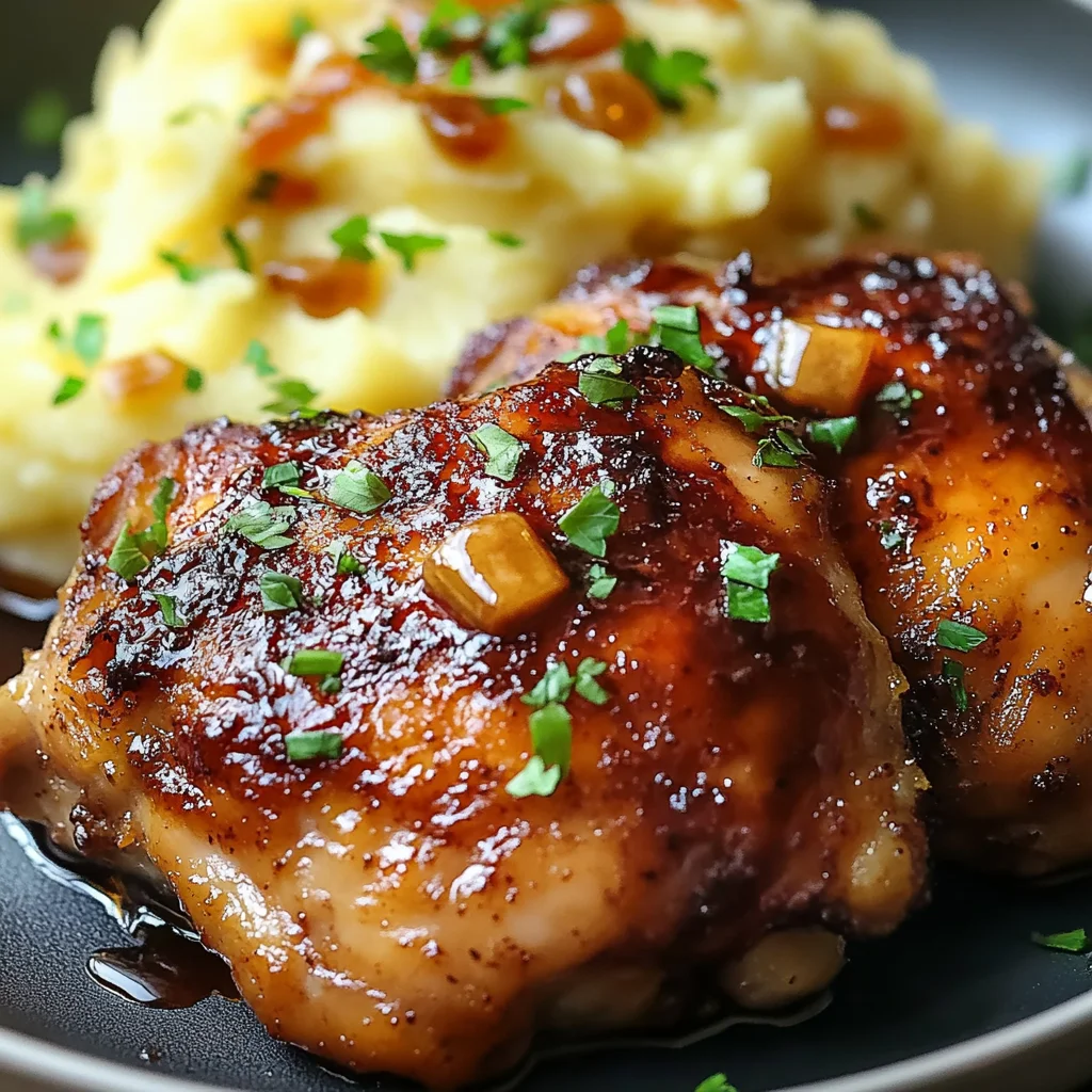 Chipotle Honey Chicken Thighs With Smoked Gouda Mashed Potatoes